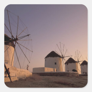 Adesivo Quadrado Europa, Grécia, Ilhas Cíclades, Mykonos,