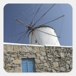 Adesivo Quadrado Europa, Grécia, Mykonos. 2