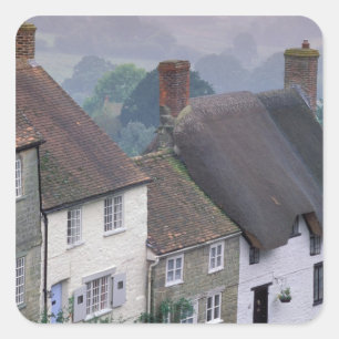 Adesivo Quadrado Europa, Inglaterra, Dorset, Gold Hill, Shaftesbury