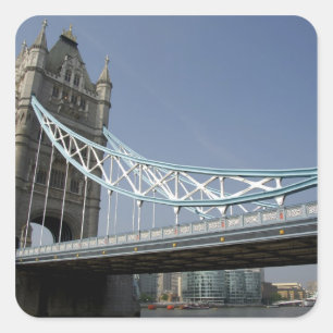 Adesivo Quadrado Europa, Inglaterra, Londres. Ponte da Torre sobre 