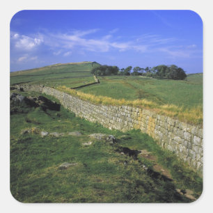 Adesivo Quadrado Europa, Inglaterra, Muralha de Adriano. As pedras 