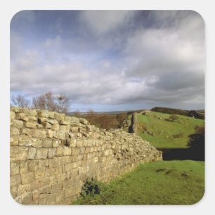 Adesivo Quadrado Europa, Inglaterra, Northumberland. Muro de Adrian