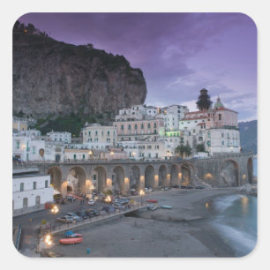 Adesivo Quadrado Europa, Itália, Campania (Costa Amalfitana) Atrani