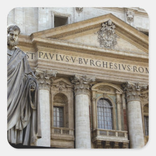 Adesivo Quadrado Europa, Itália, Roma. Rua, Basílica de Peter (ta