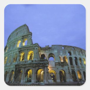 Adesivo Quadrado Europa, Itália, Roma. Vista noturna da