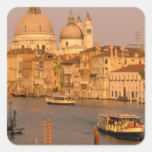 Adesivo Quadrado Europa, Itália, Vêneto, Veneza. Vista do pôr do so