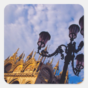 Adesivo Quadrado Europa, Itália, Veneza. Basílica Bizantina e