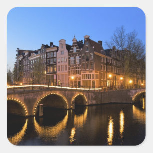Adesivo Quadrado Europa, Países Baixos, Holanda, Amsterdã,