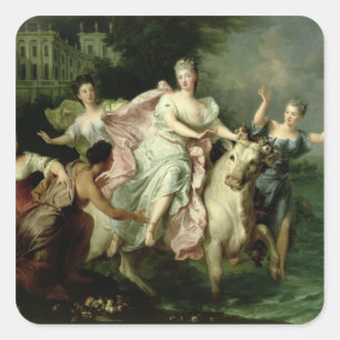 Adesivo Quadrado Europa que está sendo levado fora por Jupiter