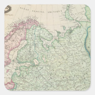 Adesivo Quadrado Europa, Rússia, Finlandia