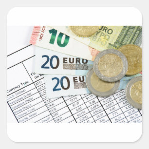 Adesivo Quadrado Euros