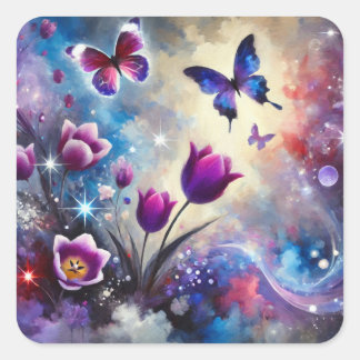 Adesivo Quadrado Évasion Éthérée