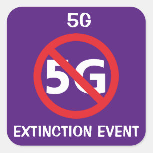 Adesivo Quadrado evento de extinção 5G