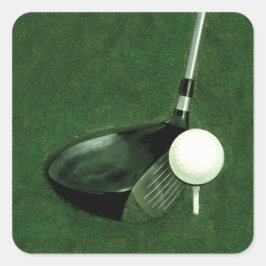 Adesivo Quadrado Evento de Golfe