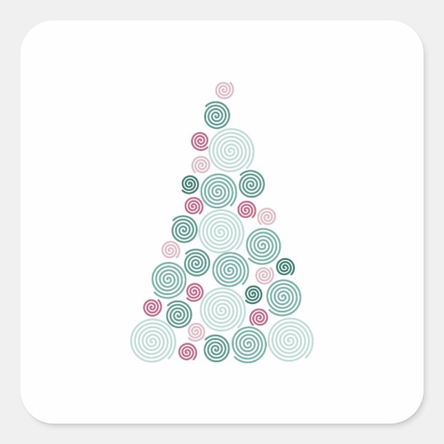 Adesivo Quadrado Evergreen Swirl (Frente)