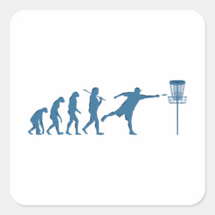 Adesivo Quadrado Evolução do Golf de Disco - Presente Divertido par