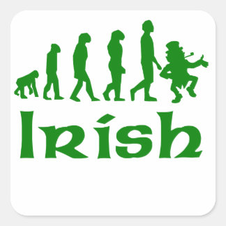 Adesivo Quadrado Evolução Irlandesa do Leprechaun