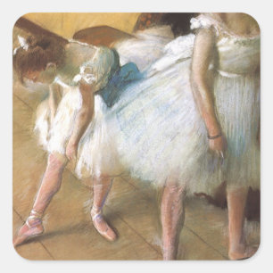 Adesivo Quadrado Exame por Edgar Degas, balé da dança do vintage