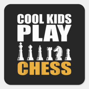 Adesivo Quadrado Excelente Chess Kids Chess Piece Girls