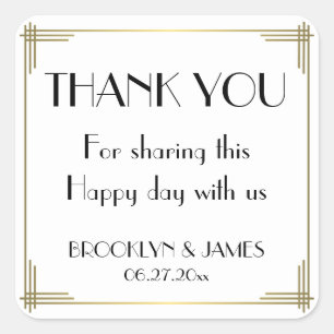 Adesivo Quadrado Excelente Gatsby White Art Deco Stickers