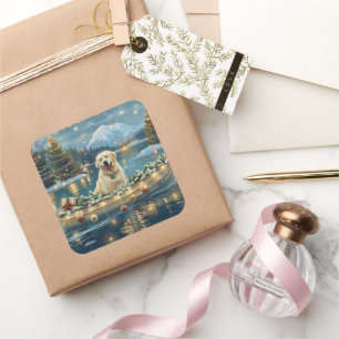 Adesivo Quadrado Excelente Pirenéus Natal Viagem Festiva