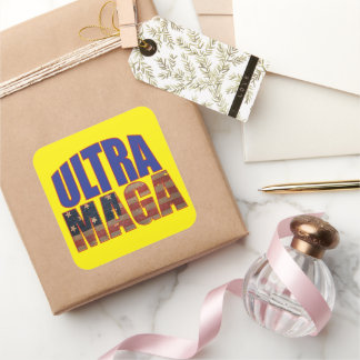 Adesivo Quadrado Excelente 💡 suporte do Ultra MAGA Trump nos EUA