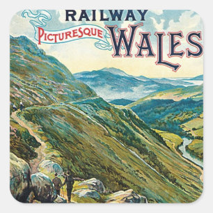 Adesivo Quadrado Excelente Western Rail ~ Wales