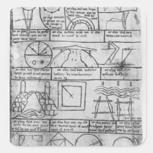 Adesivo Quadrado Exemplar de fax de figuras geométricas