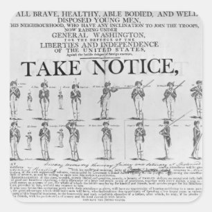 Adesivo Quadrado Exército dos EUA que recruta mostrando várias