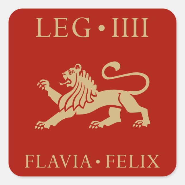 Adesivo Quadrado Exército Romano Imperial - Legio IV Flavia Felix (Frente)