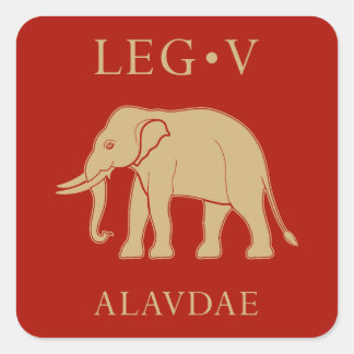 Adesivo Quadrado Exército Romano Imperial - Legio V Alaudae