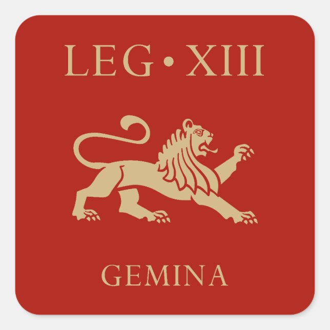 Adesivo Quadrado Exército Romano Imperial - Legio XIII Gemina (Frente)