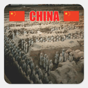 Adesivo Quadrado Exército Terracotta China - Foto Pró