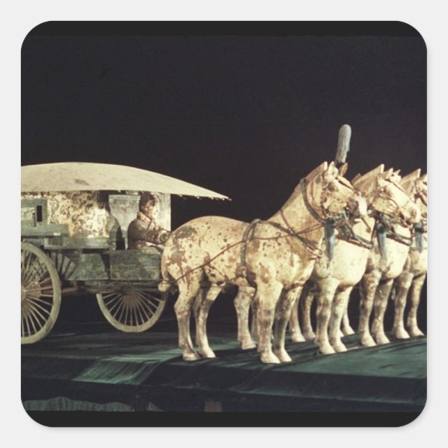 Adesivo Quadrado Exército Terracotta, Dinastia Qin (Frente)