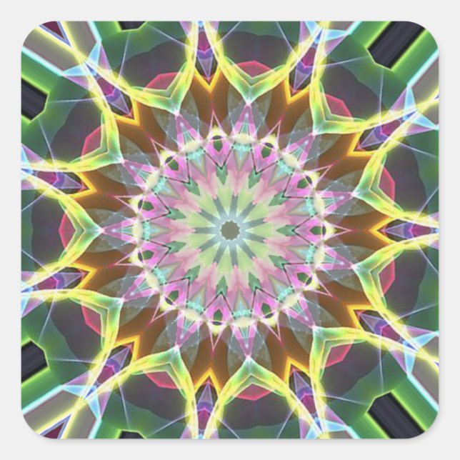 Adesivo Quadrado Explosão de cor (Frente)