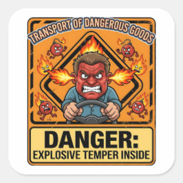 Adesivo Quadrado Explosive Temper Trucker | ADR digital download
