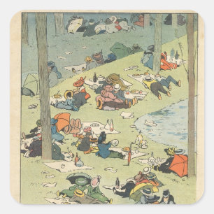 Adesivo Quadrado Exposição das artes culinárias