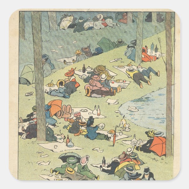 Adesivo Quadrado Exposição das artes culinárias (Frente)