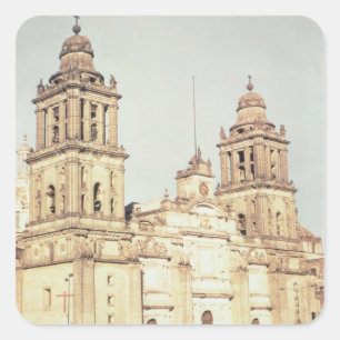 Adesivo Quadrado Exterior da catedral de Cidade do México