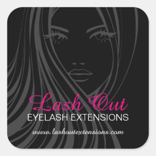 Adesivo Quadrado Eyelash Extensions Stickers
