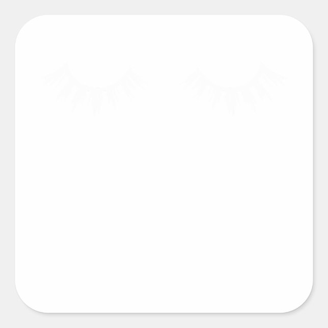 Adesivo Quadrado Eyelash Fácil e Adorável Figurino Ama Sua (Frente)