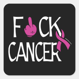 Adesivo Quadrado F#CANCER CK...Cancer da mama