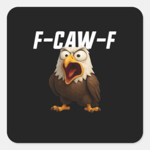 Adesivo Quadrado F-Caw-F Engraçado F-Caw-F Acessórios Retro Clássic