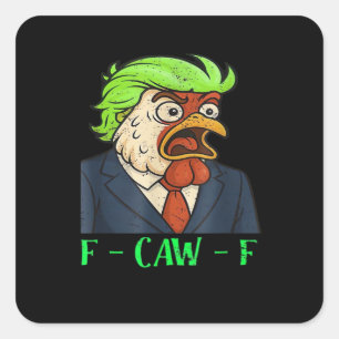 Adesivo Quadrado F-Caw-F Frango Essencial Simples Limpo