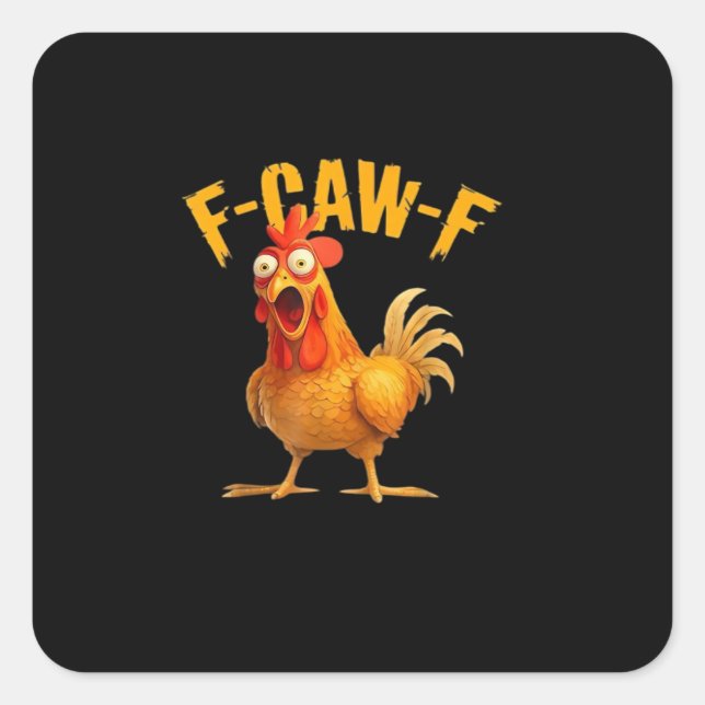 Adesivo Quadrado F-Caw-F Retro Clássico (Frente)