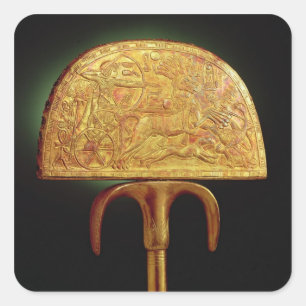 Adesivo Quadrado fã da Avestruz-pena, do túmulo de Tutankhamun