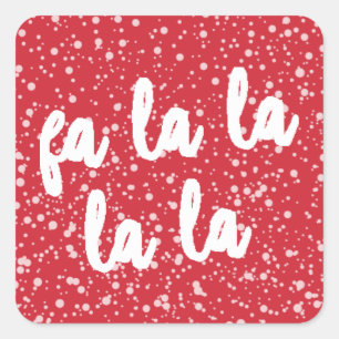 Adesivo Quadrado Fa la Red Falling Snow Holiday Feliz Natal