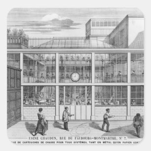 Adesivo Quadrado Fábrica para cartuchos da espingarda, Usine