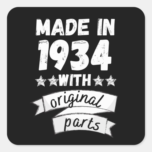 Adesivo Quadrado fabricado em 1934 com peças originais, (Frente)