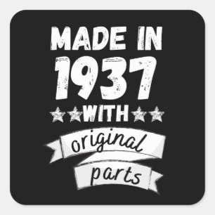 Adesivo Quadrado fabricado em 1937 com peças originais,